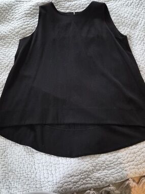 Meg Black Sleeveless Back-Zip Top